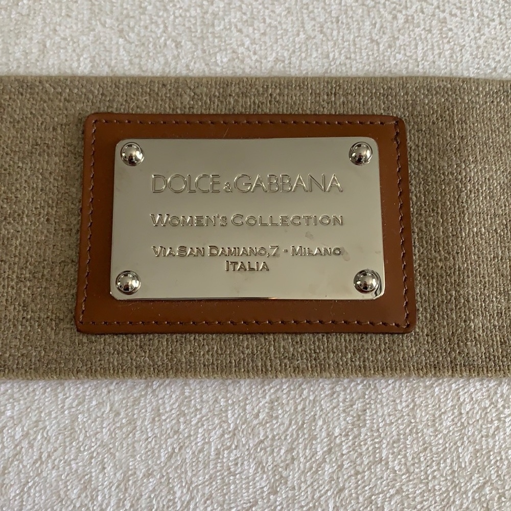 Dolce & Gabbana stretch belt with logo plaque